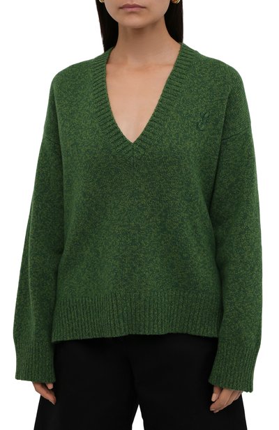 Шерстяной свитер GANNI зеленого цвета по цене 23250 руб., арт. K1573, фото 3 Шерстяной свитер GANNI, арт. K1573, фото 3