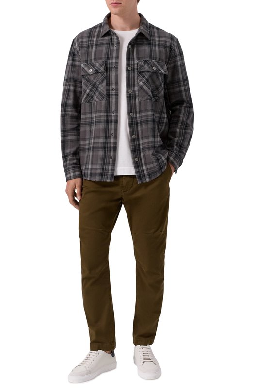 Хлопковые брюки Dsquared2 S74KB0819/S39021 Хаки  S74KB0819/S39021 Фото 2