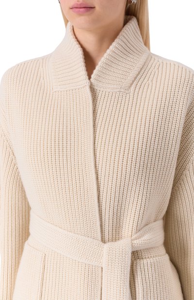 Кашемировый кардиган SASUPHI кремового цвета по цене 313000 руб., арт. W25707/WS, фото 5 Кашемировый кардиган SASUPHI, арт. W25707/WS, фото 5