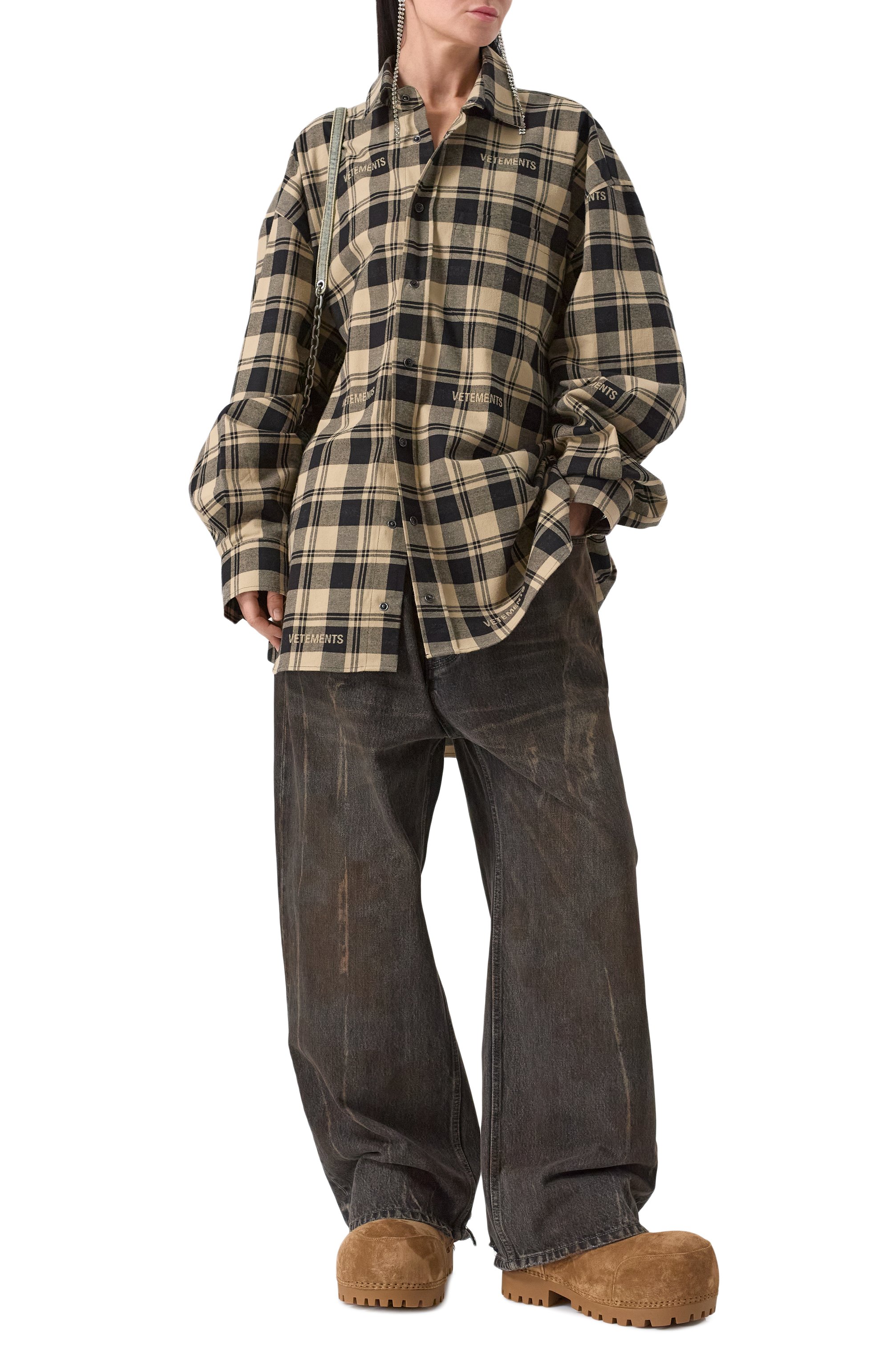 Хлопковая рубашка VETEMENTS, арт. UA65SB990B/C0TT0N, фото 2