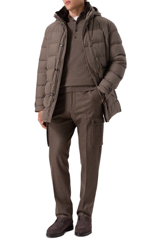 Замшевые ботинки Detroit Santoni MGDG17823NE0ASEY Коричневый  MGDG17823NE0ASEY Фото 2