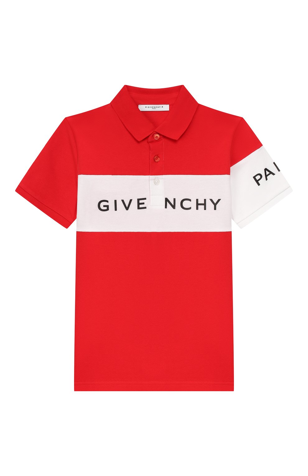 Хлопковое поло GIVENCHY красного цвета по цене 24150 руб., арт. H25129, фото 1 Хлопковое поло GIVENCHY, арт. H25129, фото 1