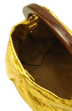Женская сумка DRIES VAN NOTEN золотого цвета, арт. 251-011524-207 | Фото 5 (Размер: small; Ремень/цепочка: На ремешке; Материал: Натуральная кожа; Женское Кросс-КТ: Вечерняя сумка)