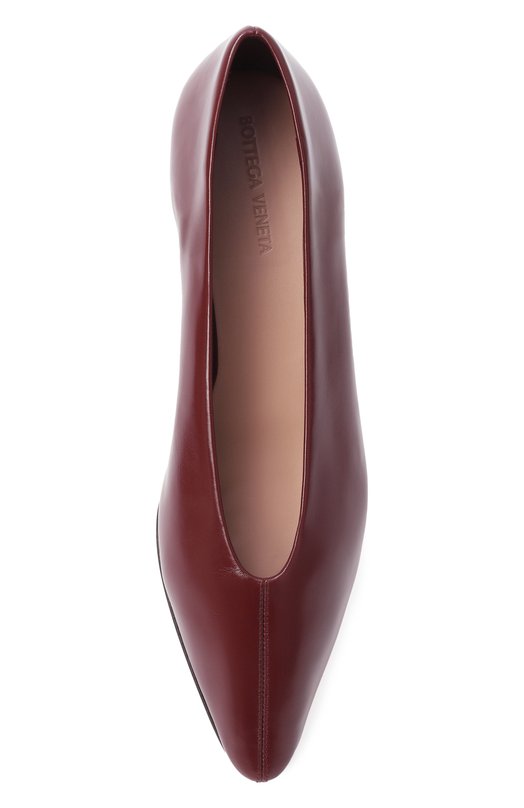 Кожаные балетки Sofia Bottega Veneta 827545/V3H90 Бордовый  827545/V3H90 Фото 6