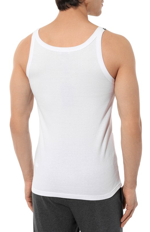 Хлопковая майка Dolce & Gabbana M8C19J/0NN96 Белый  M8C19J/0NN96 Фото 4
