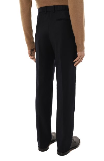 Шерстяные брюки EMPORIO ARMANI темно-синего цвета по цене 38400 руб., арт. EM000275/TE11118, фото 4 Шерстяные брюки EMPORIO ARMANI, арт. EM000275/TE11118, фото 4