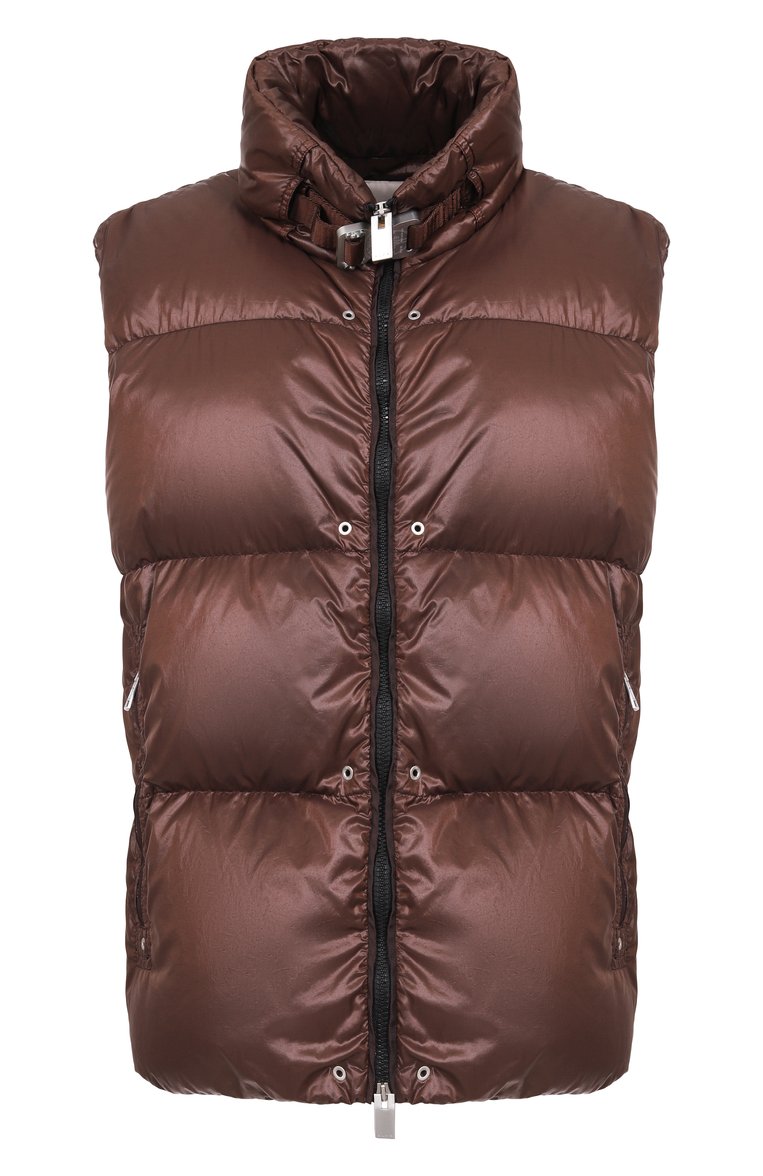 Женский пуховый жилет 6 moncler 1017 alyx 9sm MONCLER GENIUS коричневого цвета, арт. 1A00013/M2308 | Фото 1 (Материал подклада: Синтетический материал; Длина (верхняя одежда): Короткие; Материал внешний: Синтетический материал; Кросс-КТ: Пуховик; Стили: Кэжуэл; Автоматизация состава: Проставлено; Автоматизация ТО: Проставлено)