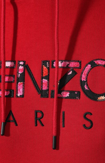 Хлопковое худи KENZO красного цвета по цене 22350 руб., арт. F962SW760962, фото 5 Хлопковое худи KENZO, арт. F962SW760962, фото 5
