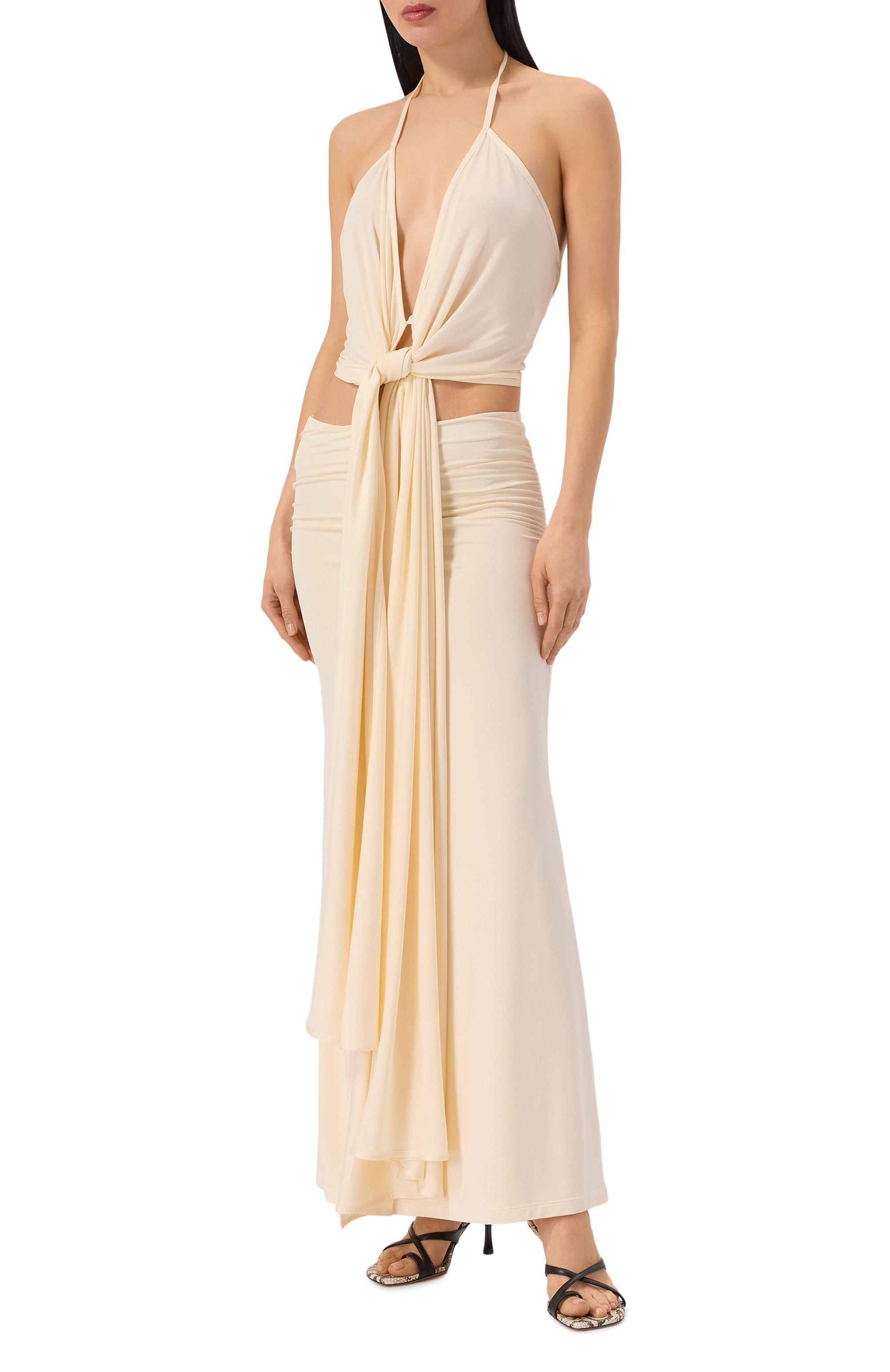 Топ из вискозы AYA MUSE кремового цвета по цене 48100 руб., арт. AMSS2643/KAIMA T0P, фото 2 Топ из вискозы AYA MUSE, арт. AMSS2643/KAIMA T0P, фото 2