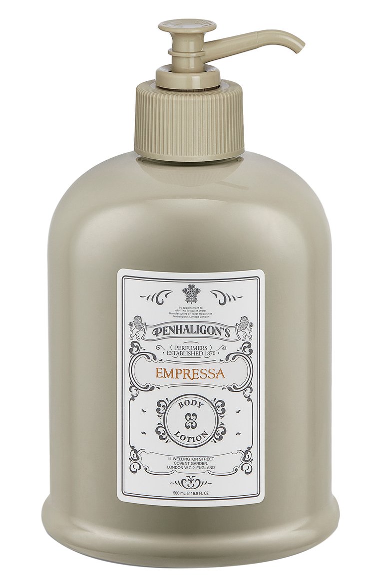 Лосьон для рук и тела empressa (500ml) PENHALIGON'S бесцветного цвета, арт. 5056245034978 | Фото 1 (Региональные ограничения белый список (Axapta Mercury): Не проставлено; Нос: Не проставлено; Назначение: Для рук, Для тела; Тип продукта: Лосьоны)
