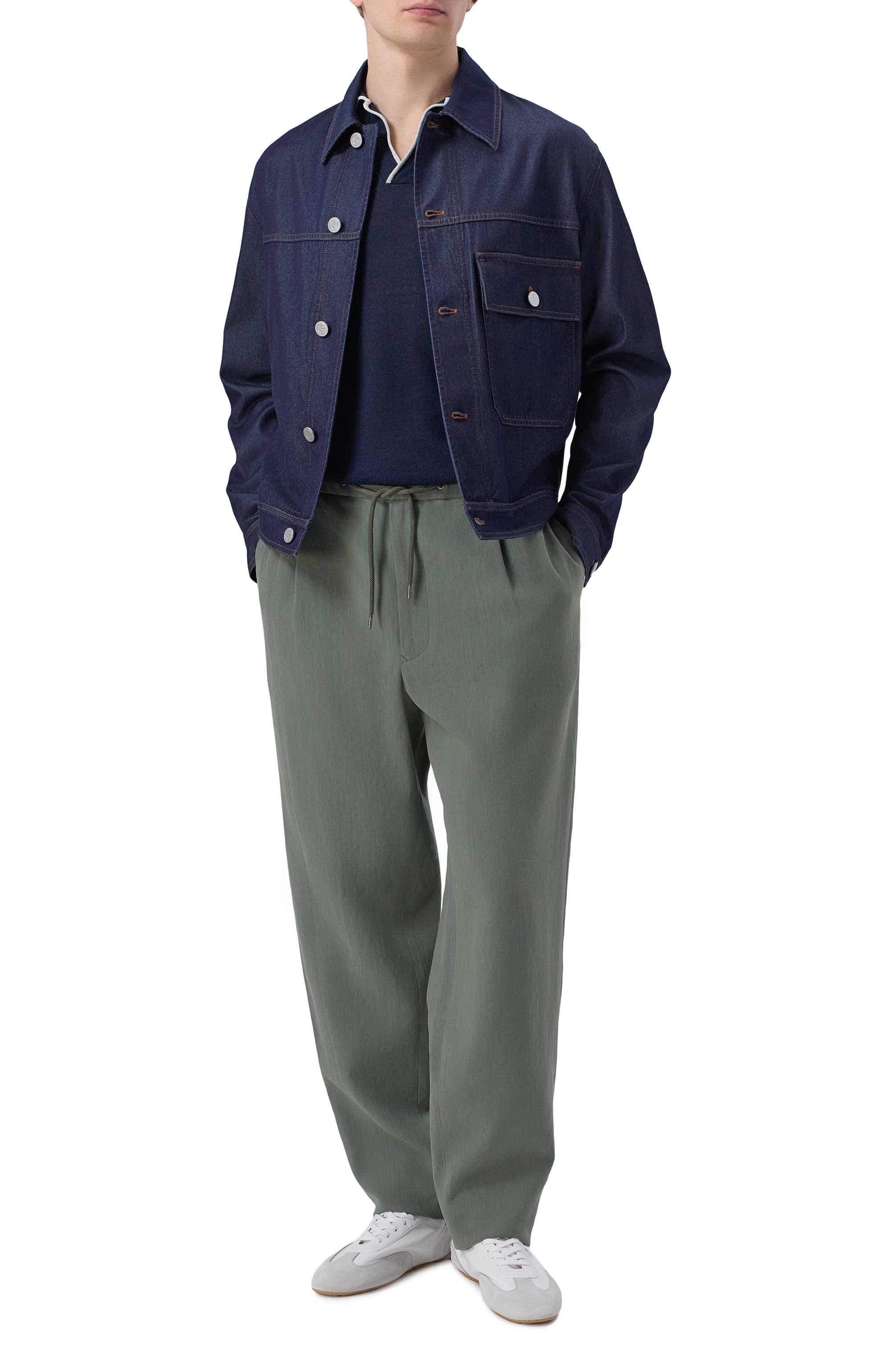 Поло изо льна и шелка GIORGIO ARMANI, арт. GM003140/AF24710, фото 2