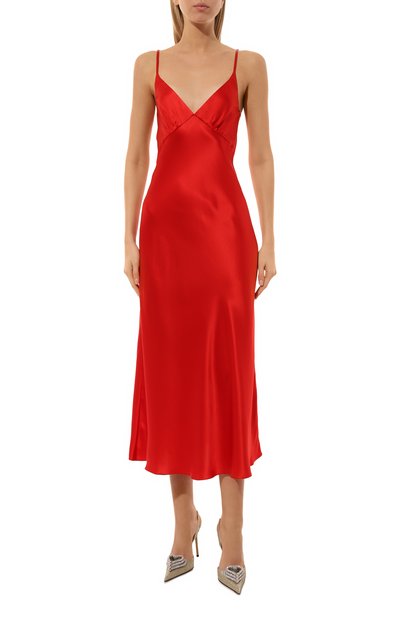 Шелковое платье LESYANEBO красного цвета по цене 72000 руб., арт. LN06H-475_TIN, фото 3 Шелковое платье LESYANEBO, арт. LN06H-475_TIN, фото 3