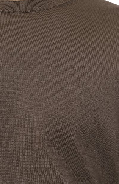 Хлопковый джемпер ZEGNA коричневого цвета по цене 83300 руб., арт. UDC90A7/C10, фото 5 Хлопковый джемпер ZEGNA, арт. UDC90A7/C10, фото 5