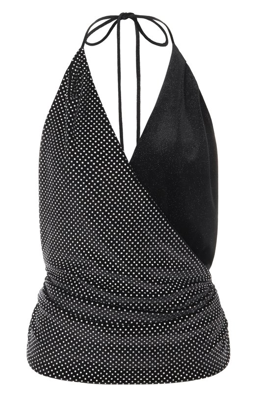 Топ с отделкой стразами Balmain FF1AG715/MH23 Чёрный FF1AG715/MH23