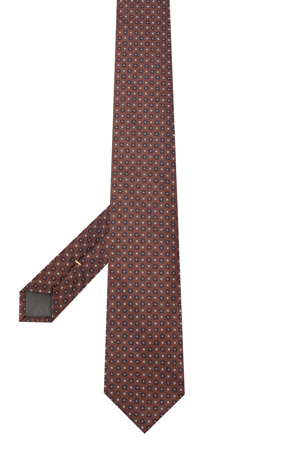 Шелковый галстук CANALI коричневого цвета по цене 10550 руб., арт. 70/HJ02853, фото 2 Шелковый галстук CANALI, арт. 70/HJ02853, фото 2