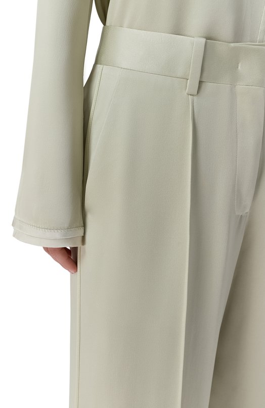 Атласные брюки Jil Sander J02KA0380/J76018 Зелёный  J02KA0380/J76018 Фото 5