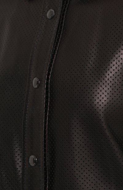 Кожаная блуза прямого кроя с перфорацией TOM FORD, арт. CAL525/LEX130, фото 5