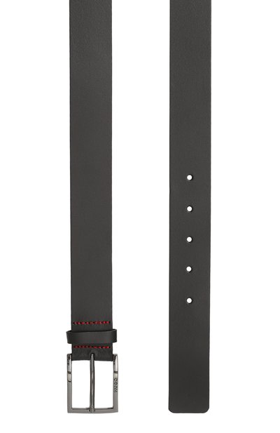 Кожаный ремень HUGO черного цвета по цене 7490 руб., арт. 50496596, фото 3 Кожаный ремень HUGO, арт. 50496596, фото 3