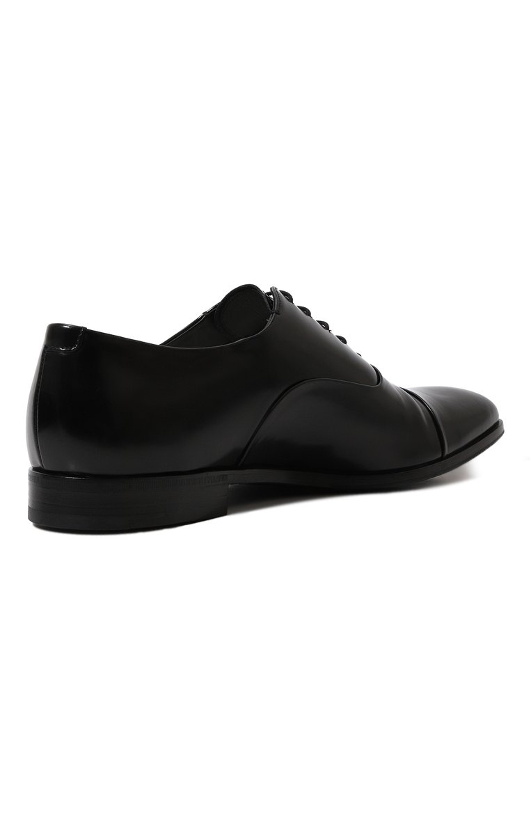 Мужские кожаные оксфорды PRADA черного цвета, арт. 2EB177-P39-F0002 | Фото 5 (Материал сплава: Проставлено; Нос: Не проставлено; Стили: Классический; Материал внешний: Натуральная кожа)