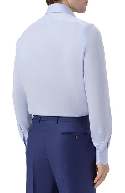 Хлопковая сорочка FINAMORE 1925 голубого цвета по цене 62050 руб., арт. NAP0LI 1 EDUARD0 Z N/P6036, фото 4 Хлопковая сорочка FINAMORE 1925, арт. NAP0LI 1 EDUARD0 Z N/P6036, фото 4