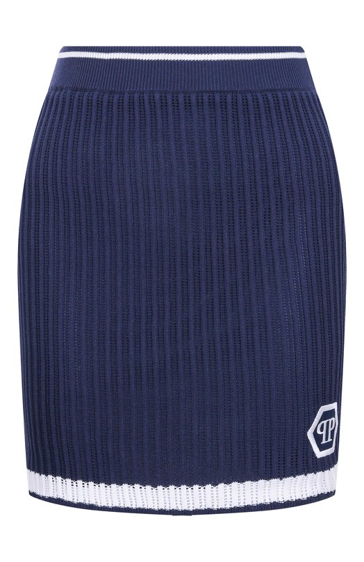 Хлопковая юбка Philipp Plein SAFC WKV0088 PKN002N Синий SAFC WKV0088 PKN002N