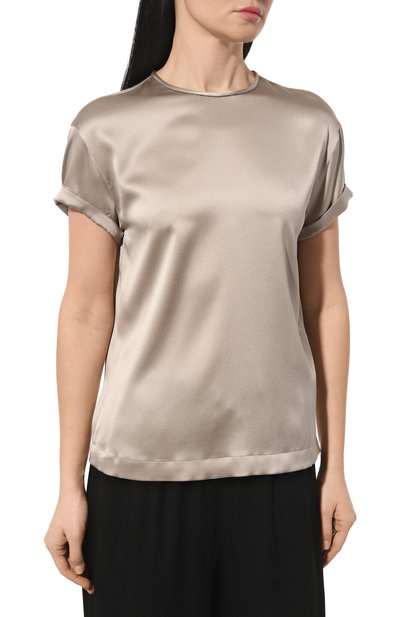 Шелковый топ BRUNELLO CUCINELLI, арт. M0C59B1008, фото 3