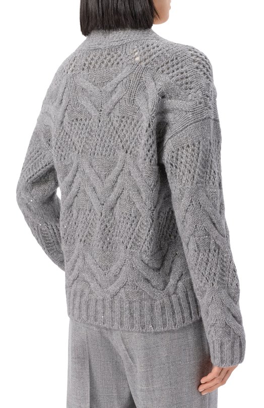 Кардиган из шерсти и кашемира Gran Sasso 10232/33132 Серый  10232/33132 Фото 4