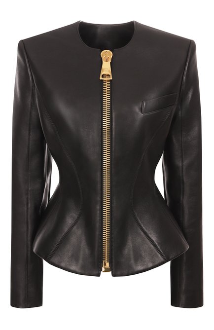 Женская кожаная куртка BALMAIN, арт. FF0SK691/LC62