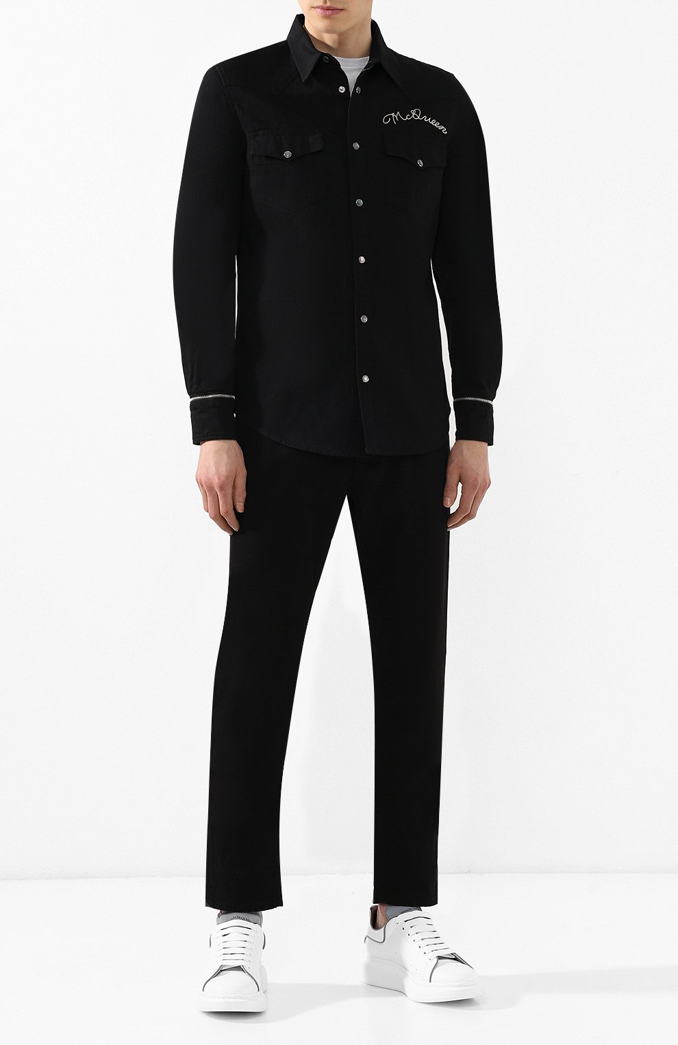 Хлопковая рубашка ALEXANDER MCQUEEN, арт. 558615/QMY40, фото 2