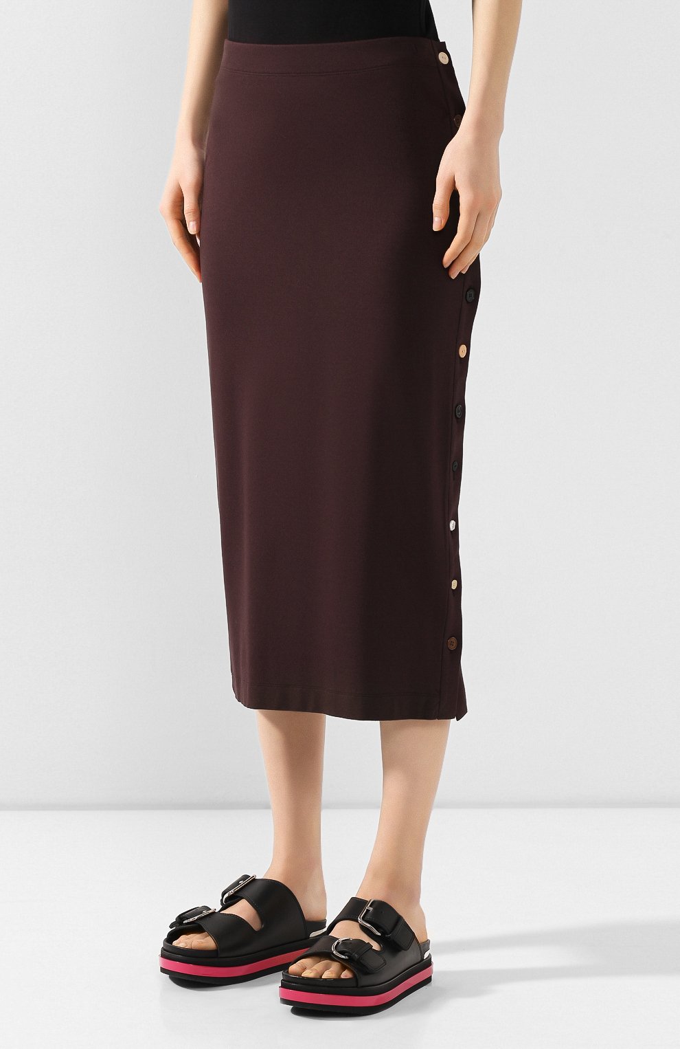 Костюм с юбкой RUBAN коричневого цвета по цене 45080 руб., арт. RРS20 - 78.2.64.16, фото 4 Костюм с юбкой RUBAN, арт. RРS20 - 78.2.64.16, фото 4