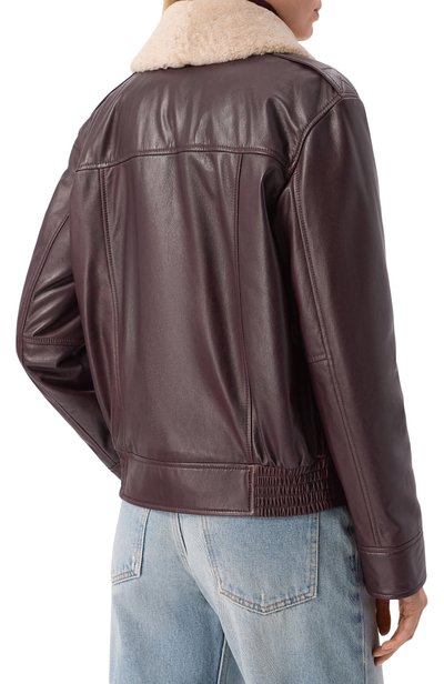 Кожаная куртка с отделкой из овчины MVST, арт. M26.1MW.LA72.1/LE0N LAMB LEATHER 052+AFRICA PEL0LU, фото 4