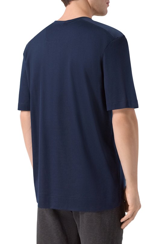 Футболка из хлопка и вискозы Zimmerli 8520-21091 Синий  8520-21091 Фото 4
