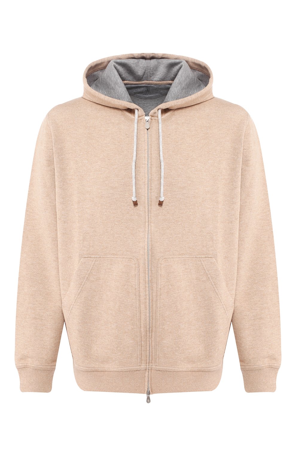 Толстовка из кашемира и хлопка BRUNELLO CUCINELLI бежевого цвета по цене 283500 руб., арт. MTU019069G, фото 1 Толстовка из кашемира и хлопка BRUNELLO CUCINELLI, арт. MTU019069G, фото 1