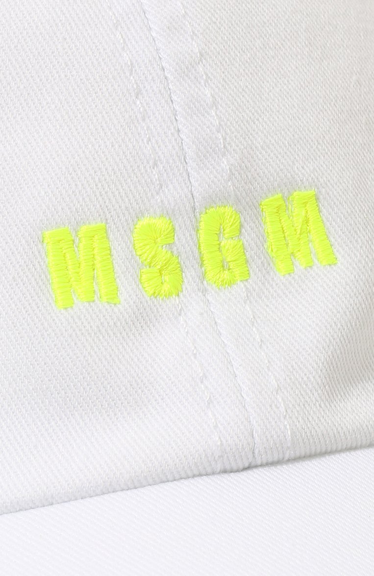 Женская хлопковая бейсболка MSGM белого цвета, арт. 3241MDL02 227266 | Фото 4 (Материал: Текстиль, Хлопок; Нос: Не проставлено; Материал сплава: Проставлено)