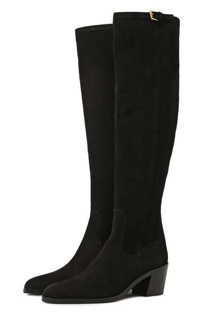 Замшевые сапоги BY FAR, арт. 22PFETSBLU, фото 1