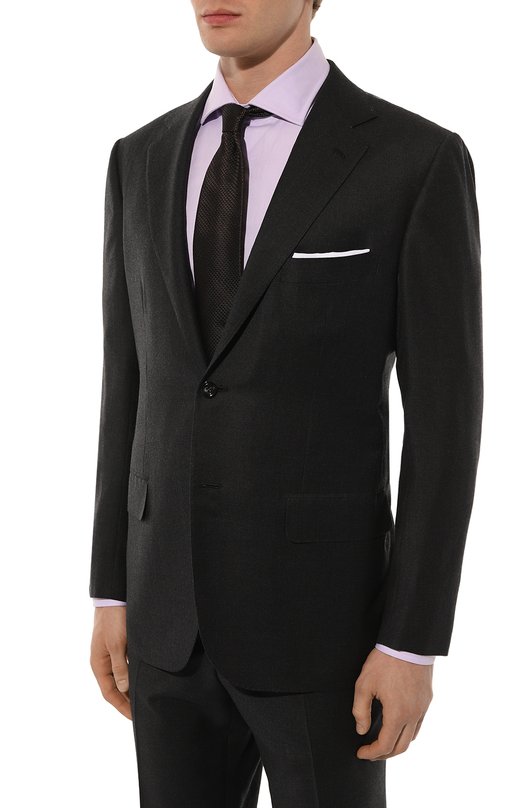 Шерстяной костюм Kiton UA81K0101E24 Серый  UA81K0101E24 Фото 4