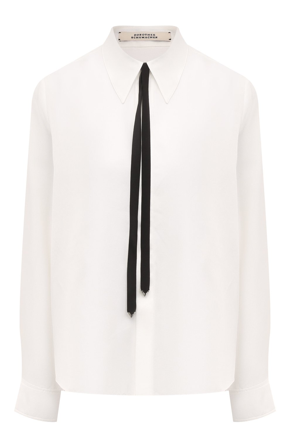 Шелковая рубашка DOROTHEE SCHUMACHER белого цвета по цене 59050 руб., арт. 647106, фото 1 Шелковая рубашка DOROTHEE SCHUMACHER, арт. 647106, фото 1