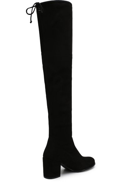 Замшевые ботфорты на устойчивом каблуке STUART WEITZMAN, арт. YL99100, фото 4