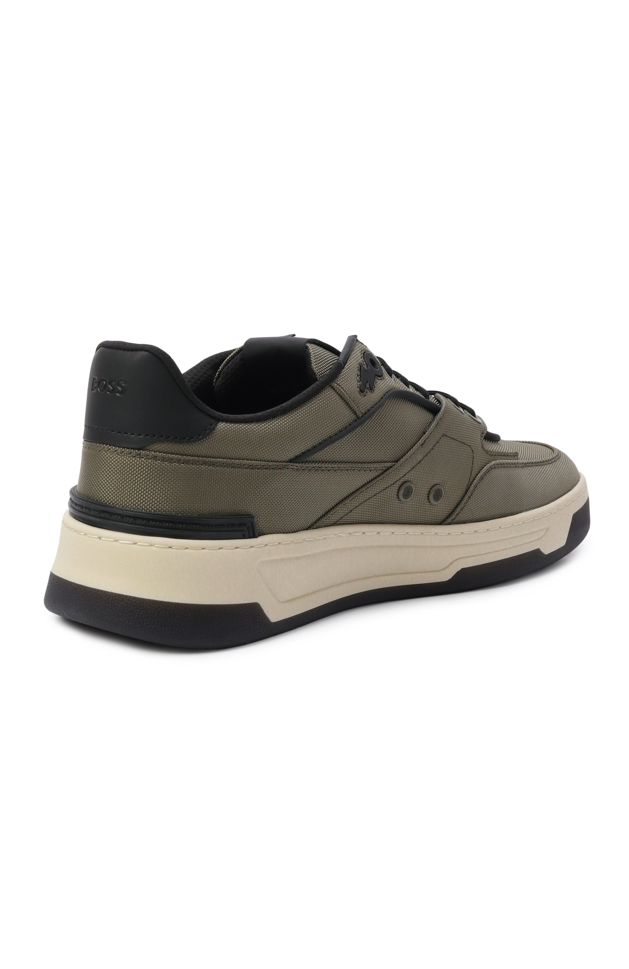 Текстильные кеды baltimore BOSS хаки цвета по цене 28250 руб., арт. 50502886, фото 4 Текстильные кеды baltimore BOSS, арт. 50502886, фото 4