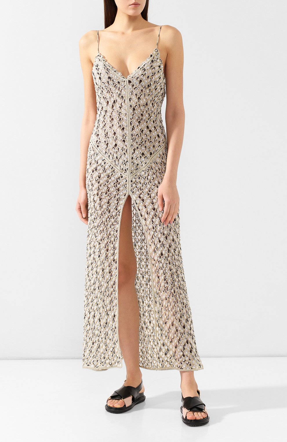 Платье MISSONI золотого цвета по цене 57550 руб., арт. MMQ00073/BR000K, фото 3 Платье MISSONI, арт. MMQ00073/BR000K, фото 3