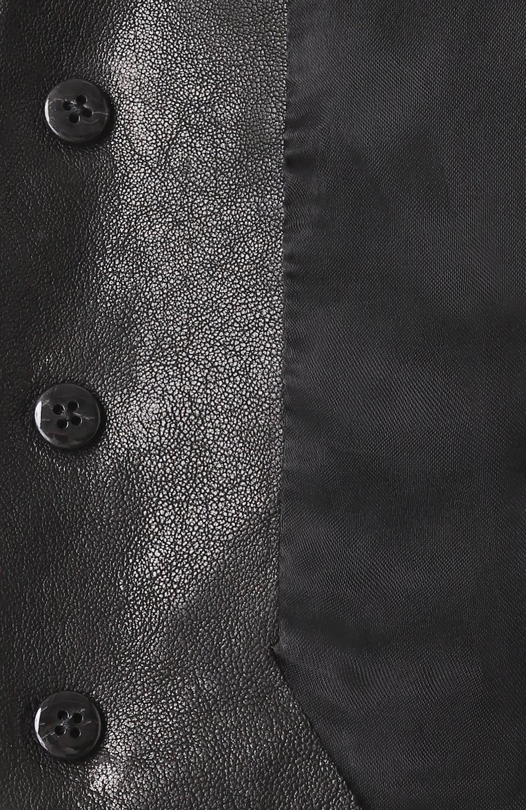 Женский кожаный жилет ANN DEMEULEMEESTER черного цвета, арт. B0012418/LT151 | Фото 7 (Материал внешний: Натуральная кожа; Нос: Не проставлено; Женское Кросс-КТ: Жилет-одежда; Стили: Гранж)