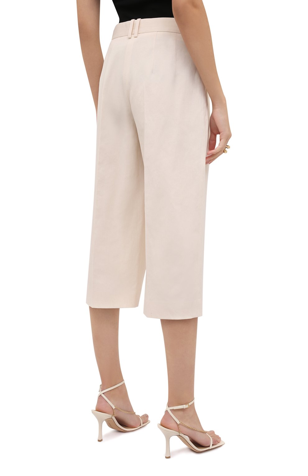 Шорты-бермуды из хлопка и льна THE ROW, арт. 5632W2042, фото 4