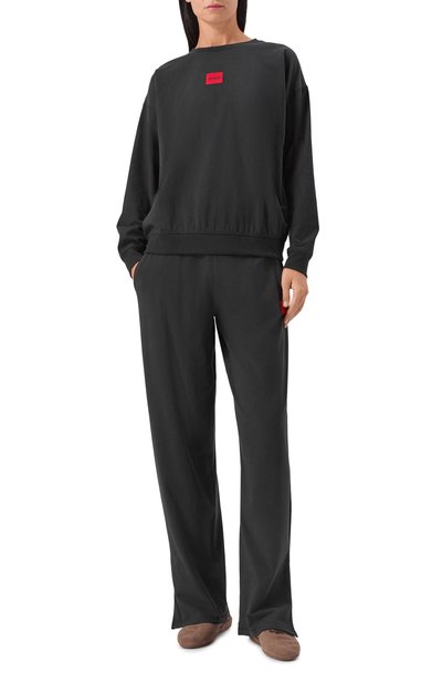 Хлопковая пижама HUGO черного цвета по цене 12500 руб., арт. 50549929, фото 2 Хлопковая пижама HUGO, арт. 50549929, фото 2