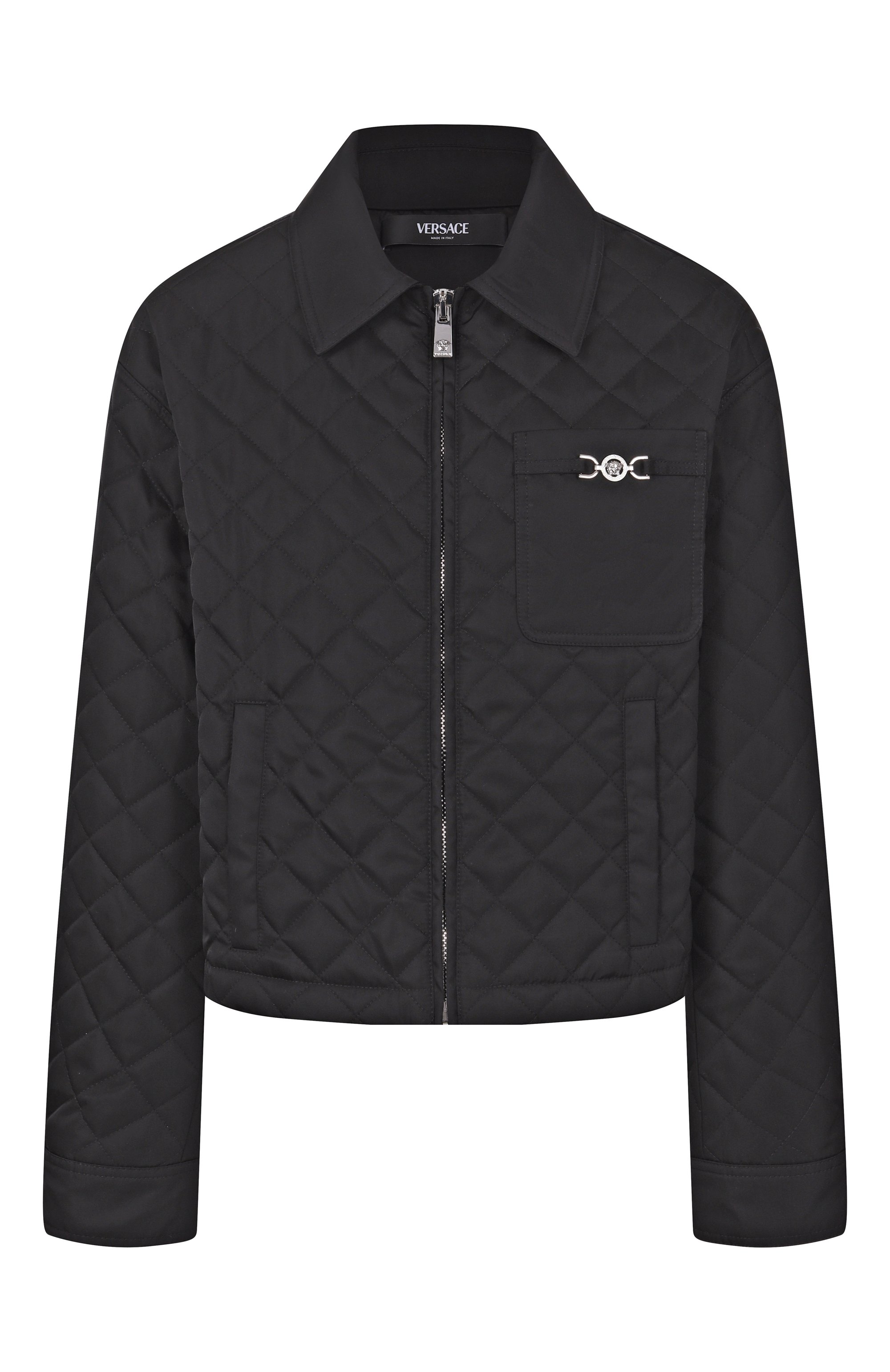 Куртка VERSACE черного цвета по цене 262000 руб., арт. 1018227/1A13519, фото 1 Куртка VERSACE, арт. 1018227/1A13519, фото 1