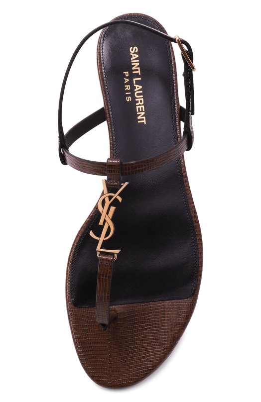 Кожаные сандалии Cassandra Saint Laurent 711825/AAC40 Коричневый  711825/AAC40 Фото 6