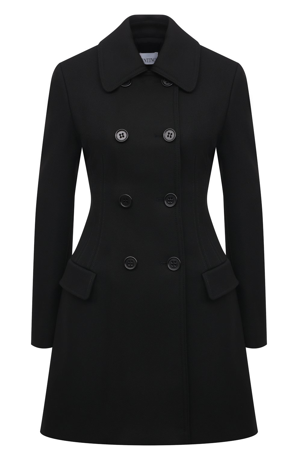 Пальто REDVALENTINO черного цвета по цене 83450 руб., арт. VR3CAD20/1Y1, фото 1 Пальто REDVALENTINO, арт. VR3CAD20/1Y1, фото 1