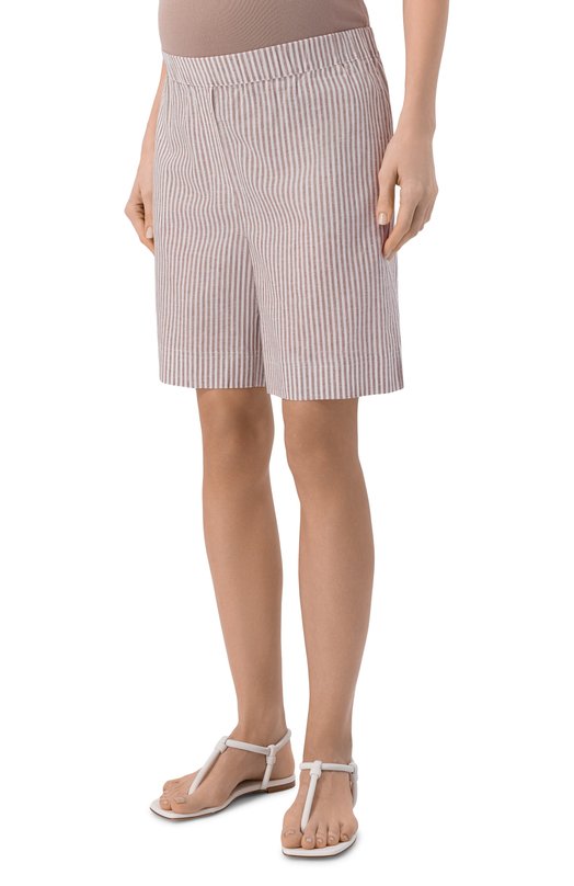 Шорты изо льна и хлопка Pietro Brunelli PN0320/LI0028 Коричневый  PN0320/LI0028 Фото 3