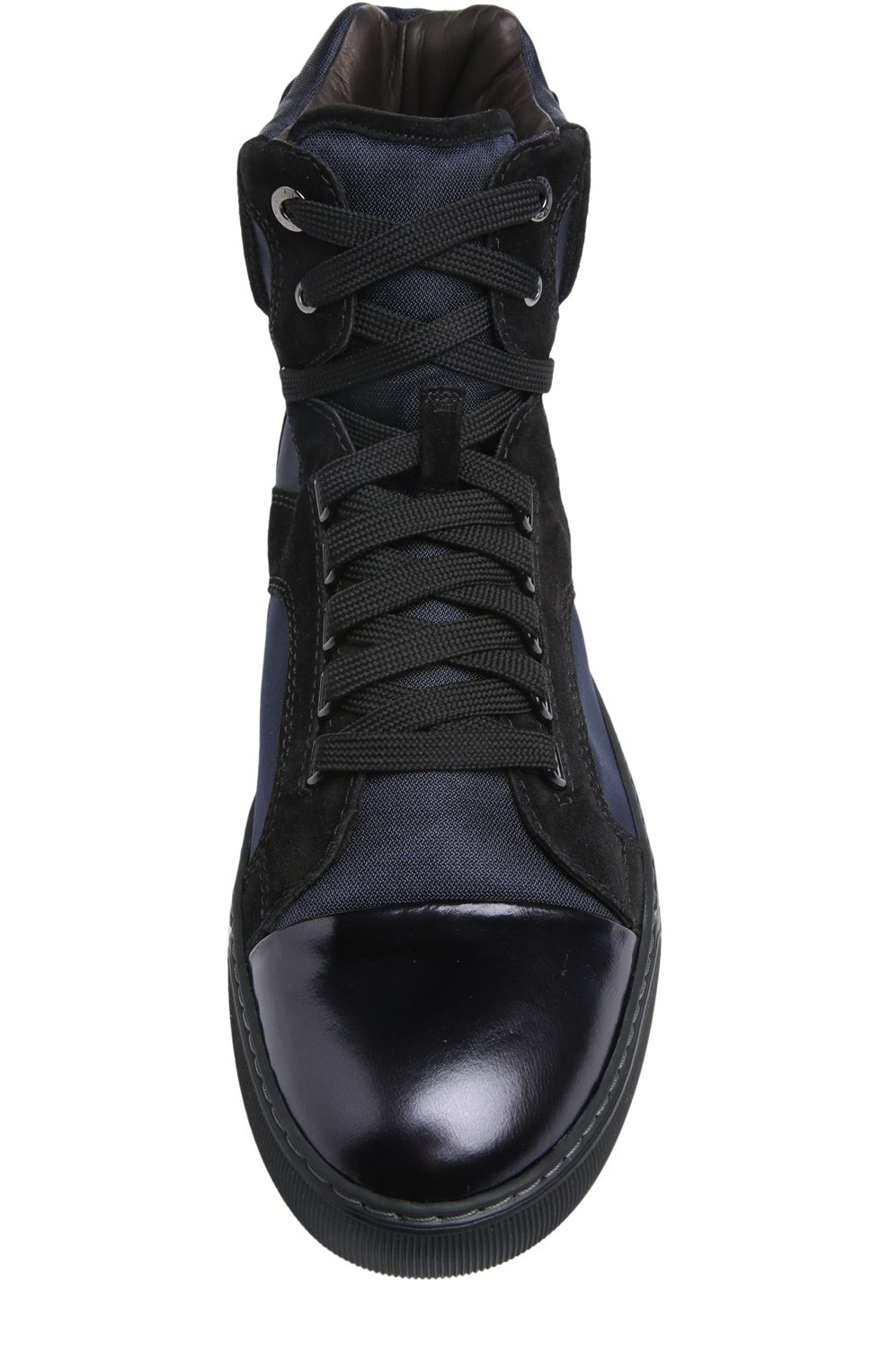 Высокие кеды с кожаной отделкой LANVIN, арт. FM-SKVBHT-RAS0-P15, фото 4