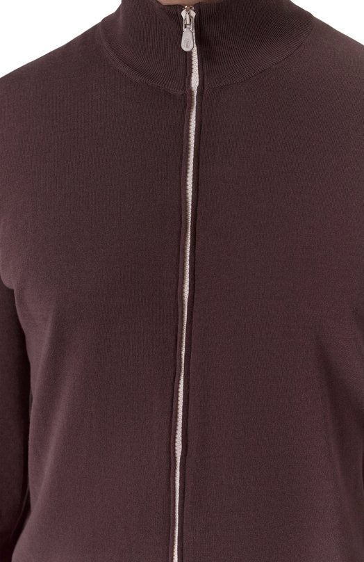 Хлопковый кардиган Brunello Cucinelli M2900106 Коричневый  M2900106 Фото 5