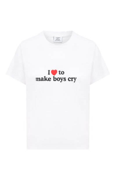 Женская хлопковая футболка VETEMENTS, арт. UAH21TR569 1600/W